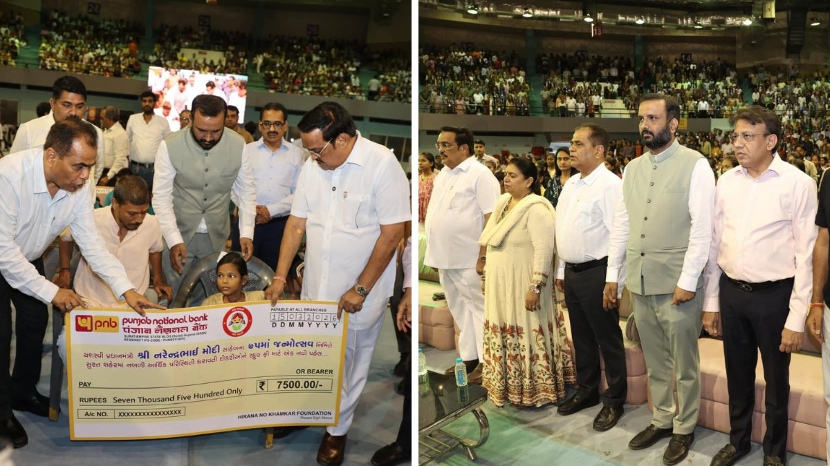 Social Service Drives Mark Union Minister CR Patils Birthday, Educational Assistance Given to 5,100 Girl Students-PNN