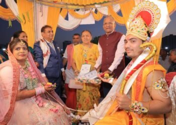 To commemorate Shri Ram Mandir Pran Pratistha Mahotsav SRKKF organizes Ramayana themed mass marriage of 84 couples in Surat
