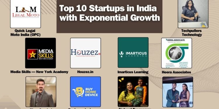 Top 10 Startups in India with Exponential Growth