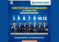 Fulfilling JEE dreams, Narayana’s Stellar performance in JEE Main 2024 exams