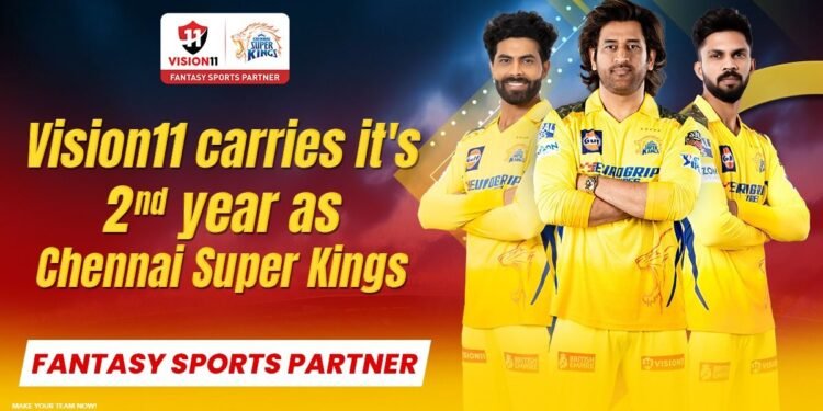 Vision11 signs up as Chennai Super Kings Official Fantasy Sports Partner