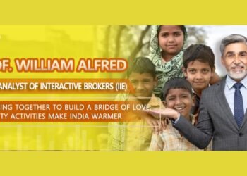 Prof. William Alfred, Chief Analyst of Interactive Brokers (IIE) Working together to build a bridge of Love: Charity Activities Make India Warmer