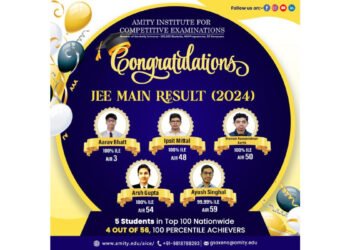 Amity Institute of Competitive Examinations (AICE) Celebrates Outstanding Performance in JEE Main 2024