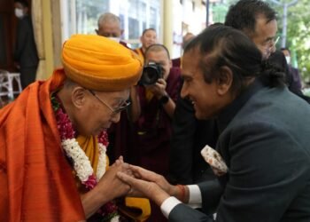 Dr. Dinesh Shahra, Pioneer of the Yellow Revolution, Meets the Tibetan Spiritual Leader the Dalai Lama in Dharamshala