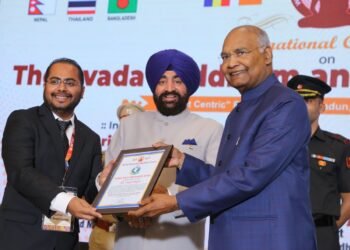 Parityaj Welfare Foundation Founder Amit Singh honoured at International Buddhist Conference