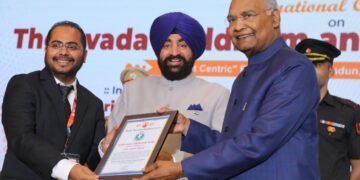 Parityaj Welfare Foundation Founder Amit Singh honoured at International Buddhist Conference