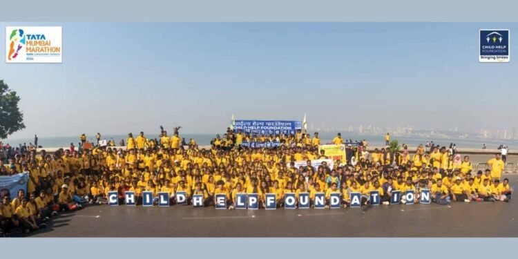 Child Help Foundation Participates in TATA Mumbai Marathon 2024