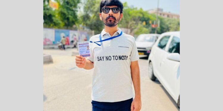 Championing democracy, Ravi Kiran Thilak Thatikonda garners attention with his unique voting initiative