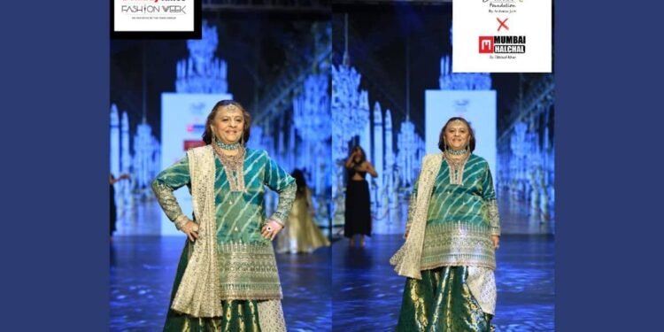 Manju Lodha Walked the Ramp for Florian Foundation by Archunaa Jaiin and Mumbai Halchal by Dilshad Khan Supporting the Cause of Humanity