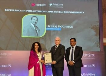 Mr. Neeraj Raja Kochhar, CMD Viraj Profiles pvt Limited, honoured at the India Philanthropy Awards 2024