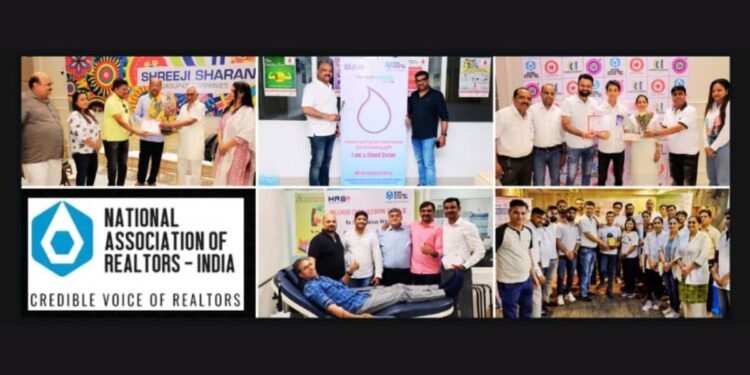 NAR India, in Collaboration with Leading Real Estate Associations, Facilitates Donation of 1000 Plus Units of Blood to Government and Hospitals