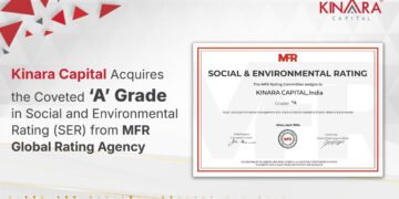 KINARA CAPITAL Acquires ‘A’ Grade In Social And Environmental Rating (SER) From MFR Global Rating Agency