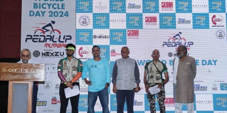 Cycle rally organized by Mumbai’s first cycle mayor Firoza Dadan