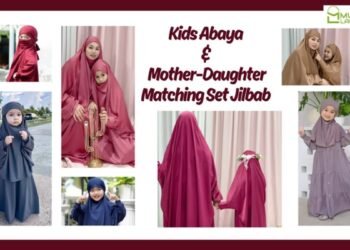 Kids Abaya, Matching Daughter and Mother Abaya Jilbab Trending Modest Fashion by Muslim Lane