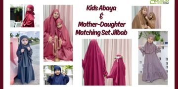 Kids Abaya, Matching Daughter and Mother Abaya Jilbab Trending Modest Fashion by Muslim Lane