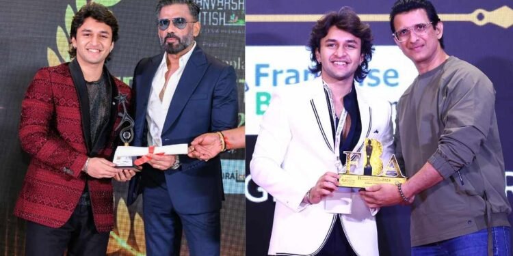 Araham Sawant: Rising Star Honored by Sunil Shetty at Times Applaud Trends Award 2024