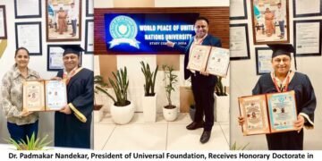 Dr. Padmakar Nandekar, President of Universal Foundation, Receives Honorary Doctorate in Media And Finance