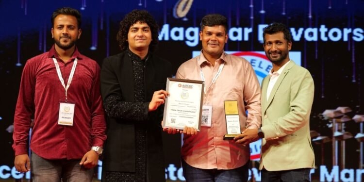 Magister Elevators Wins Best Custom Elevator Manufacturer at India Trade Awards 2024