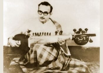 Pt. Radhika Mohan Maitra And his bona fide “Mohanveena” – a wonder instrument created in 1948