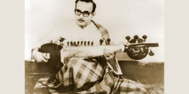 Pt. Radhika Mohan Maitra And his bona fide “Mohanveena” – a wonder instrument created in 1948