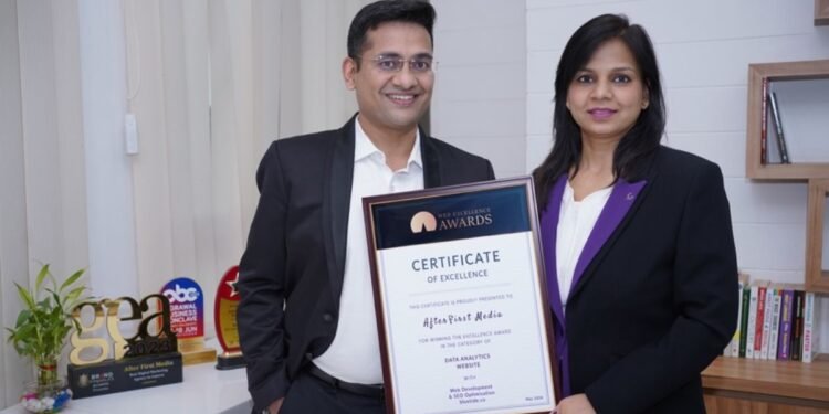 AfterFirst Media recognized as the only Indian Agency to win the Web Excellence Awards (S12) based in Switzerland, for Web Development And SEO
