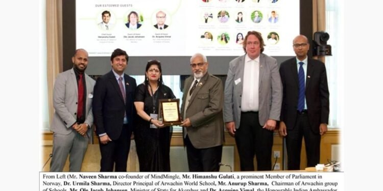 Arwachin Schools: Honoured at Indo-Norway International Education Summit and Awards