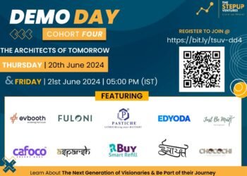 Startup Incubator The StepUp Ventures (TSUV) Announces Cohort 4 Demo Day on 20-21 June, 2024
