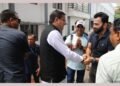 Tapan Acharya President of RBFI receives CM of Uttarakhand Shri Pushkar Singh Dhami during National Championship of Roll Ball in Dehradun