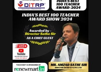 DITRP OPC Pvt Ltd to Honor India’s Best 100 Teachers Awards-2024 in Mumbai