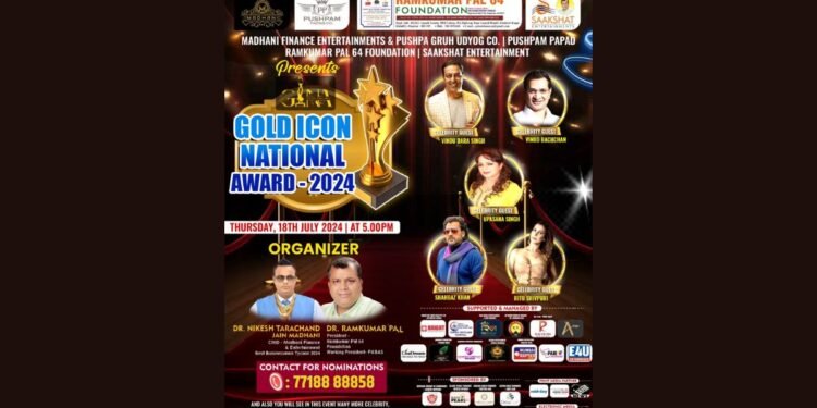 Dr. Nikesh Jain Madhani and Dr. Ramkumar Pal Present G I N A – GOLD ICON NATIONAL AWARDS: A Night of Glitz and Glamour in Mumbai