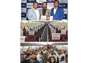 Top-10 Retails Pvt. Ltd. and Oppo Mumbai Host World’s First In-Flight Phone Unboxing Event