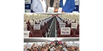 Top-10 Retails Pvt. Ltd. and Oppo Mumbai Host World’s First In-Flight Phone Unboxing Event