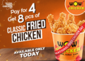 Wow! Chicken by Wow! Momo Celebrates Wow! Fried Chicken Day with an Irrestible Offer: Buy 4, Get 8 Pieces of Fried Chicken!