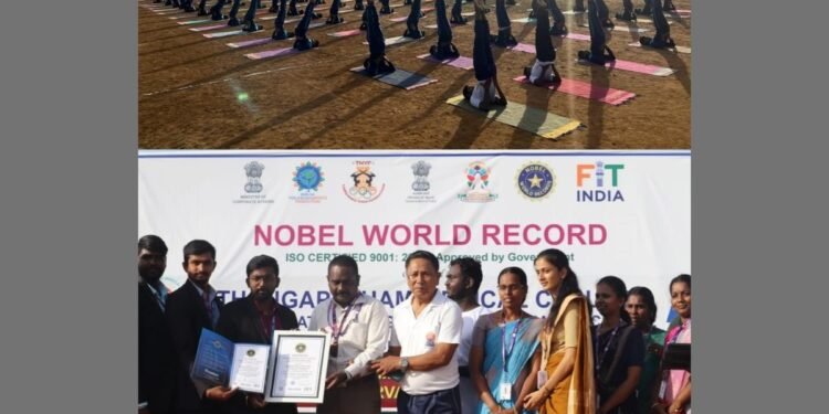 S. Thangapazham Medical College Made An Historical Nobel World Record Attempt On 10th International Yoga Day – 2024