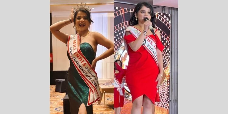 Sanchita Verma won the title of Mrs. Charming Face at Mrs. India Queen of Substance 2024