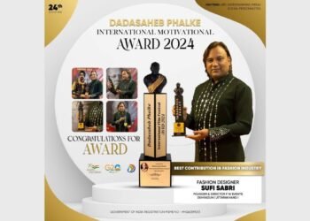 Sufi Sabri Honored for Best Contribution in Fashion Industry at Dadasaheb Phalke International Motivational Awards 2024
