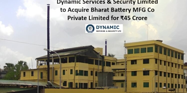 Dynamic Services & Security Limited to Acquire Bharat Battery MFG Co Private Limited for ₹45 Crore; Stock Hits Upper Circuit