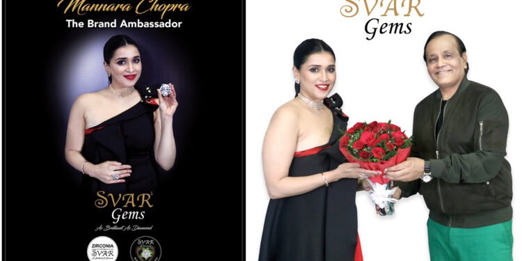 SVAR Gems Introduces Mannara Chopra as Brand Ambassador  A Historic First in the Indian Gem Industry