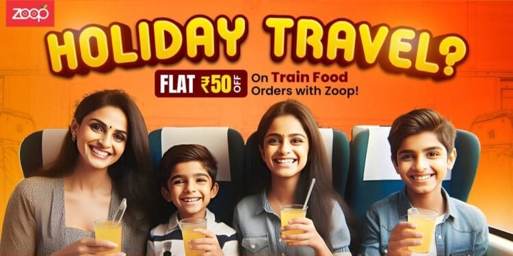 Travel Deal: Flat ₹50 Off on Train Food Order with Zoop!