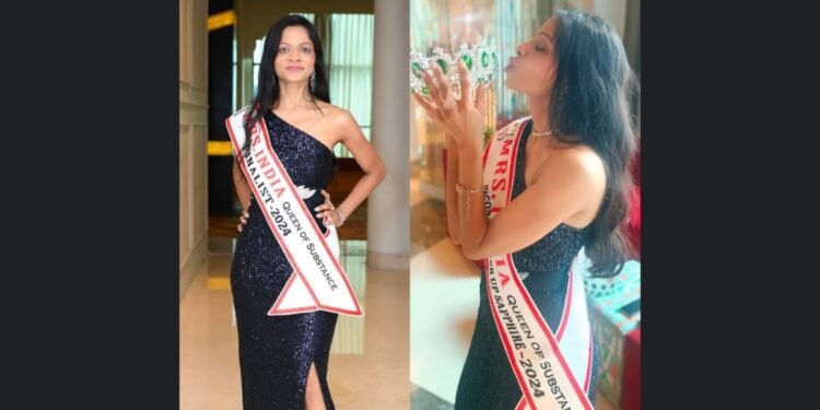 Shaily Aggarwal won the title of second runner-up in the Sapphire category at the Mrs. Indian Queen of Substance pageant 2024