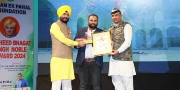 Satyam Kumar Honored with ‘Shahid Bhagat Singh Noble Award’ at ‘Ek Shaam Desh Ke Naam’ Event