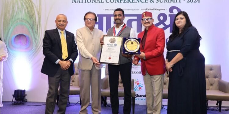 Renowned Social Activist Dr. Binu Varghese Receives Prestigious Bharat Shree National Award
