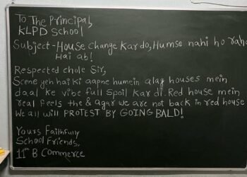 School students of KLPD school, Go Viral with Bald Protest Over House Reshuffle