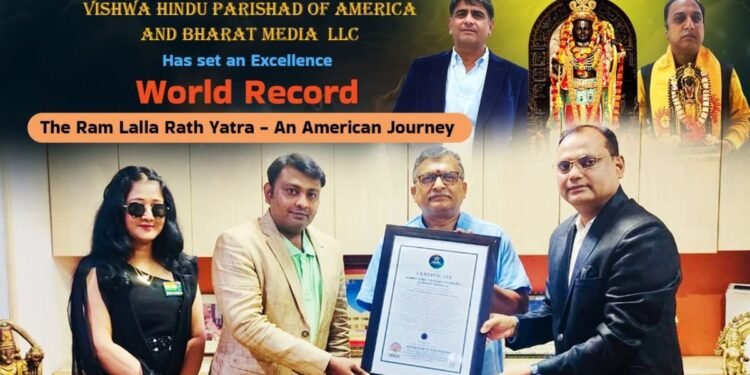 Ram Lalla Rath Yatra Breaks World Record During Its North American Expedition