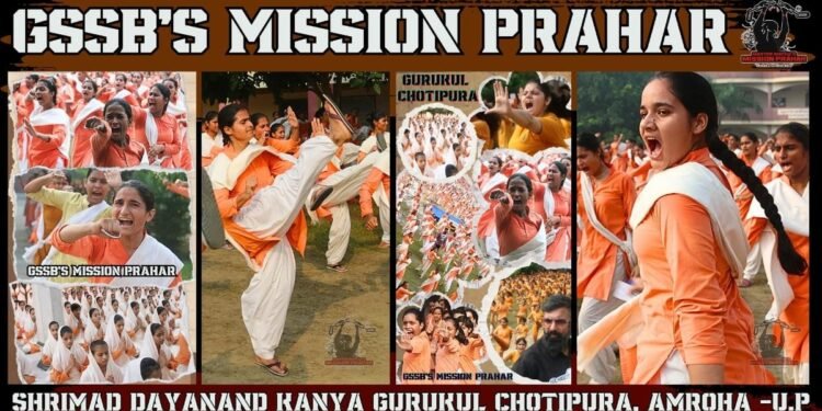 Grandmaster Shifuji’s Mission Prahar Empowers 1100 Girls at Amroha’s Kanya Gurukul