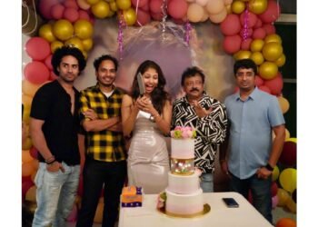 The upcoming SAAREE film unit celebrated their heroine Aaradhya Devi’s Birthday at RGV DEN