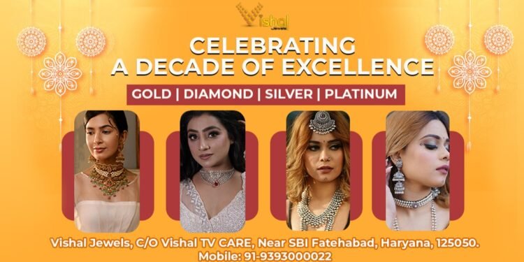 Vishal Jewels Celebrates 10 Years of Excellence in Hallmark Gold and Certified Diamond Jewellery