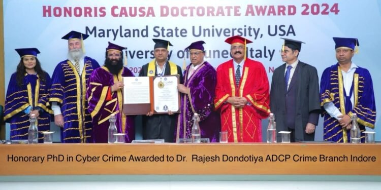 Honorary Doctorate Conferred to Dr. Rajesh Dandotiya: A Beacon of Cyber Crime Awareness in Indore