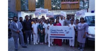 Sravani Hospitals Distributes 1,000+ Sanitizers and First Aid Kits on Global Handwashing Day
