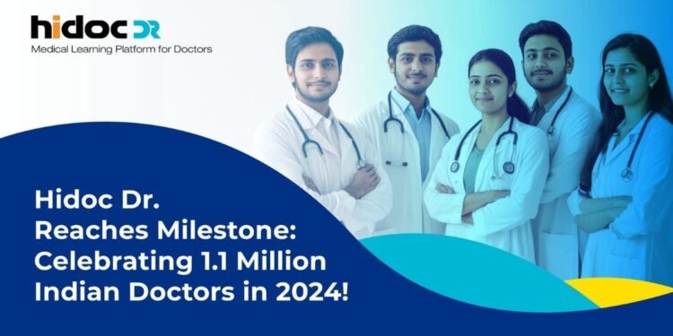 Hidoc Dr Reaches Milestone: Celebrating 1.1 Million Indian Doctors in 2024